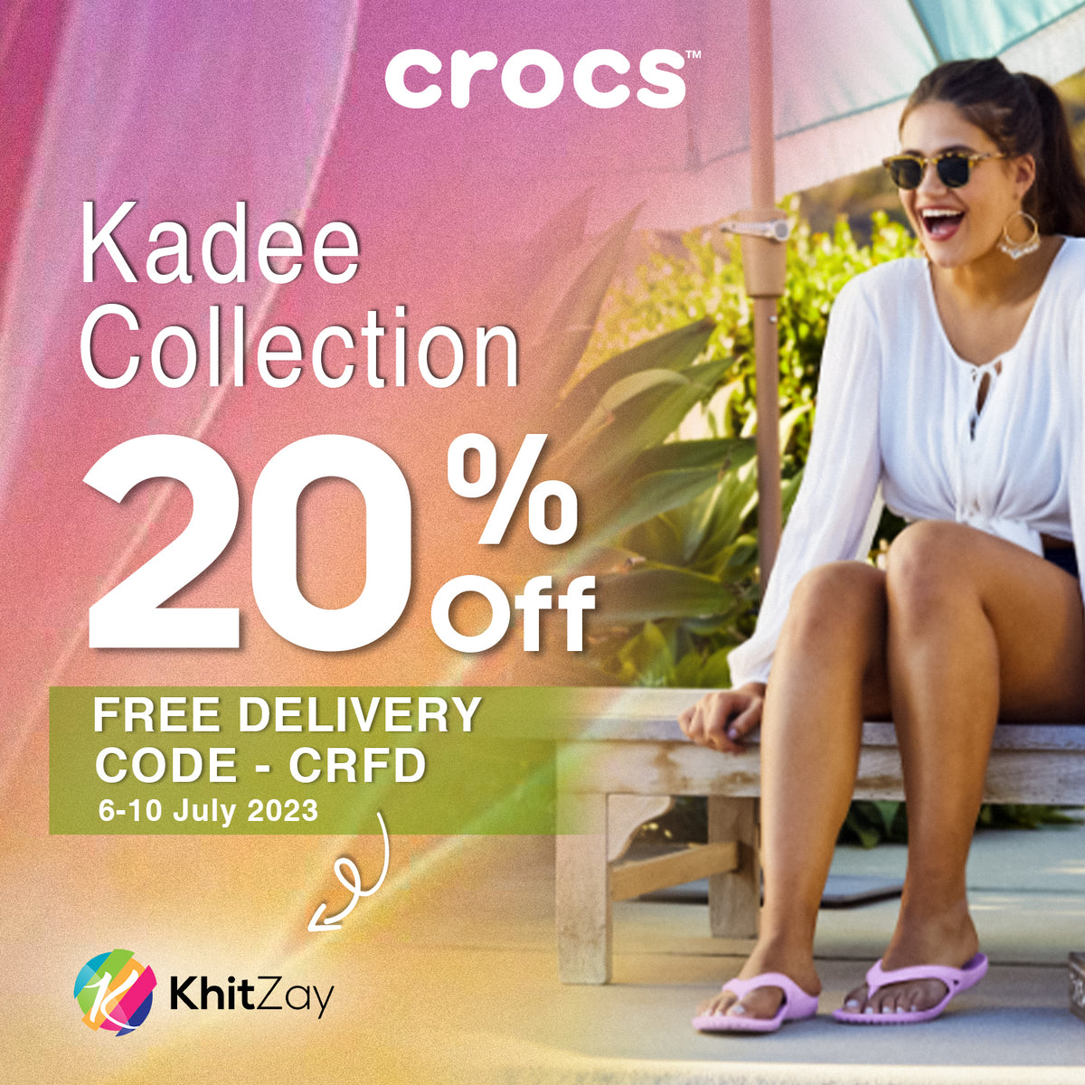 Crocs free delivery sale code