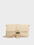 CHARLES & KEITH_Aspen Metallic Belt Buckle Shoulder Bag_Beige