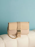 CHARLES & KEITH_Aspen Metallic Belt Buckle Shoulder Bag_Beige