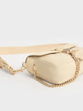 CHARLES & KEITH_Aspen Metallic Belt Buckle Shoulder Bag_Beige