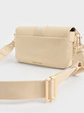 CHARLES & KEITH_Aspen Metallic Belt Buckle Shoulder Bag_Beige