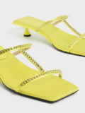 CHARLES & KEITH_Recycled Polyester Gem-Embellished Mules_Lime