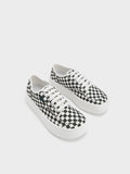 CHARLES & KEITH_Skye Checkered Canvas & Cotton Sneakers_Dark Green