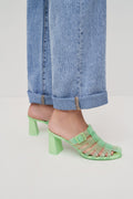 CHARLES & KEITH_Madison See-Through Caged Mules_Green