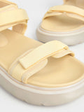 CHARLES & KEITH_Recycled Polyester Velcro-Strap Sports Sandals _Yellow