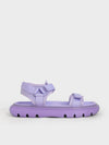 CHARLES & KEITH_Recycled Polyester Velcro-Strap Sports Sandals _Lilac