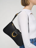 CHARLES & KEITH Gabine Curved Shoulder Bag Black