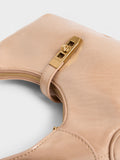 CHARLES & KEITH_Metallic Accent Hobo Bag_Beige