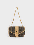 CHARLES & KEITH_Aubrielle Tweed Panelled Crossbody Bag_Multi