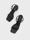 CHARLES & KEITH Braided Back Strap Sandals Black