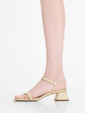 CHARLES & KEITH Braided Back Strap Sandals Butter