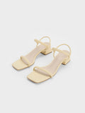 CHARLES & KEITH Braided Back Strap Sandals Butter