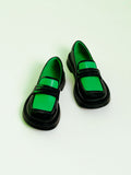 CHARLES & KEITH_Penelope Two-Tone Penny Loafers_Green