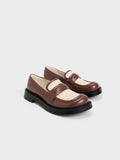 CHARLES & KEITH_Penelope Two-Tone Penny Loafers_Maroon