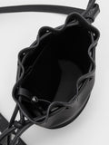 CHARLES & KEITH_Blossom Drawstring Bucket Bag_Black