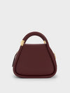 CHARLES & KEITH Lara Geometric Tote Bag Dark Chocolate