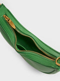 CHARLES & KEITH Bonnie Chain-Handle Crescent Bag Green