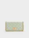 CHARLES & KEITH_Micaela Quilted Long Wallet_Green