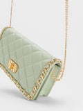 CHARLES & KEITH_Micaela Quilted Long Wallet_Green