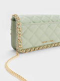 CHARLES & KEITH_Micaela Quilted Long Wallet_Green