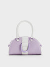 CHARLES & KEITH_Gabine Two-Tone Leather Top Handle Bag _Lilac