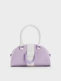 CHARLES & KEITH_Gabine Two-Tone Leather Top Handle Bag _Lilac