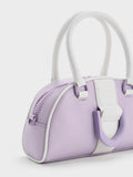 CHARLES & KEITH_Gabine Two-Tone Leather Top Handle Bag _Lilac