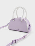 CHARLES & KEITH_Gabine Two-Tone Leather Top Handle Bag _Lilac