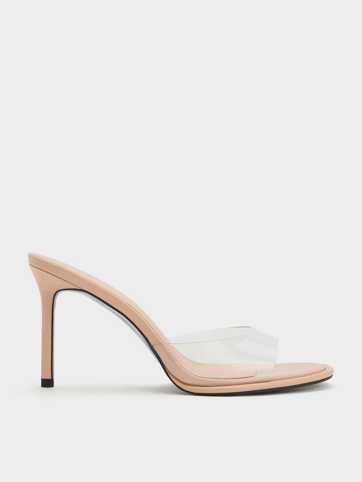 See-Through Cylindrical Heel Mules – Khit Zay