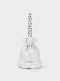 CHARLES & KEITH Shiloh Drawstring Bucket Bag White