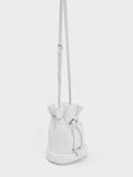 CHARLES & KEITH Shiloh Drawstring Bucket Bag White