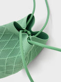 CHARLES & KEITH Genoa Knitted Drawstring Bag Green