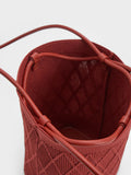 CHARLES & KEITH Genoa Knitted Drawstring Bag Brick