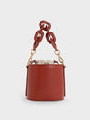 CHARLES & KEITH Catena Bucket Bag Brick