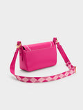 CHARLES & KEITH Astra Chain Handle Bag Fuchsia