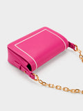 CHARLES & KEITH Astra Chain Handle Bag Fuchsia