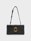 CHARLES & KEITH Eilith Buckled Bag Black