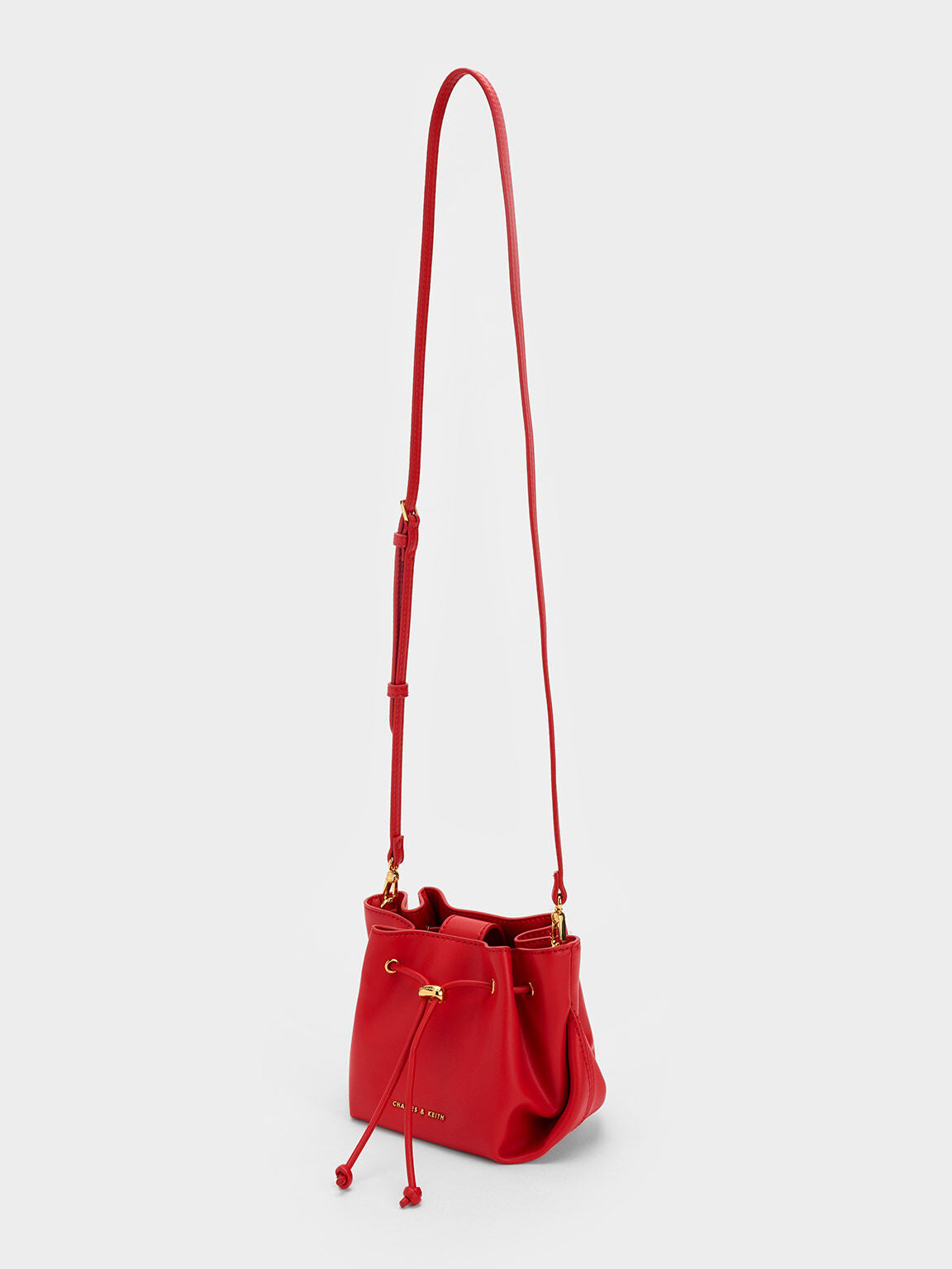 Charles & Keith Boaz Geometric Front Flap Bag in Red