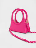 CHARLES & KEITH Camelia Circle Handle Geometric Bag Fuchsia