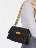 CHARLES & KEITH Micaela Quilted Chain Bag Black