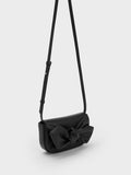 CHARLES & KEITH Bow Crossbody Bag Black