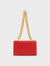 CHARLES & KEITH Georgette Chain Handle Bag Red