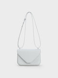 CHARLES & KEITH Camelia Envelope Crossbody Bag Light Grey