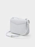 CHARLES & KEITH Camelia Envelope Crossbody Bag Light Grey