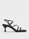 CHARLES & KEITH Strappy Spool Heel Sandals Black