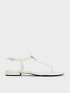 CHARLES & KEITH Koa Thong Sandals White