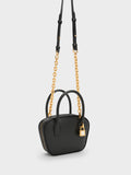 CHARLES & KEITH Suki Padlock Tote Bag Black