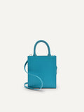 PEDRO Icon Leather Tote Bag - Cyan