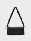 CHARLES & KEITH Cosette Ruched Handle Bag Noir