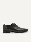 PEDRO Men Leather Derby Shoes - Dark Brown